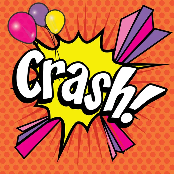 Pop Art comics icon "Crash!". — Stock Vector