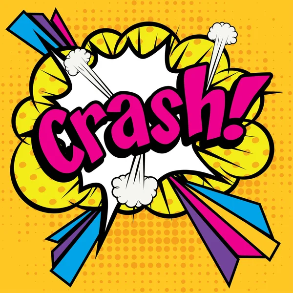 Pop Art çizgi roman simgesi "Crash!". — Stok Vektör