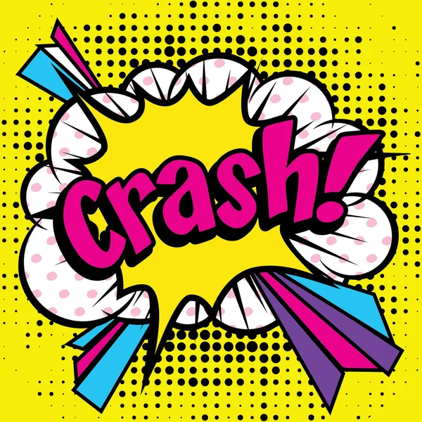 Pop Art comics icon "Crash!". — Stock Vector