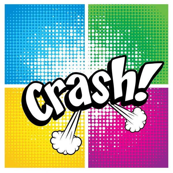 Pop Art çizgi roman simgesi "Crash!". — Stok Vektör