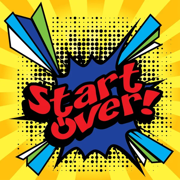 Pop-Art képregény - "kezdeni!". — Stock Vector