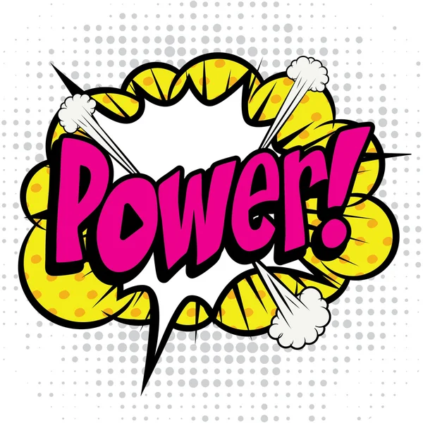 Pop Art comics icon "Power!". — Stock Vector