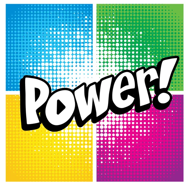 Pop Art çizgi roman simgesi "güç!". — Stok Vektör