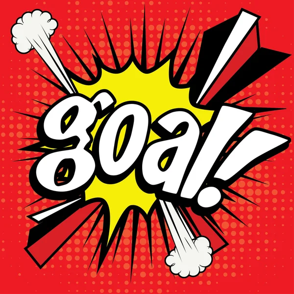 Pop Art comics icon "Goal!". — Stock Vector