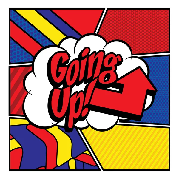 Sanat komik - "Going Up pop!". — Stok Vektör