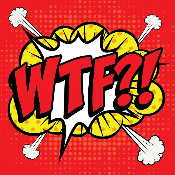 Icono de cómics de arte pop "WTF !". — Vector de stock