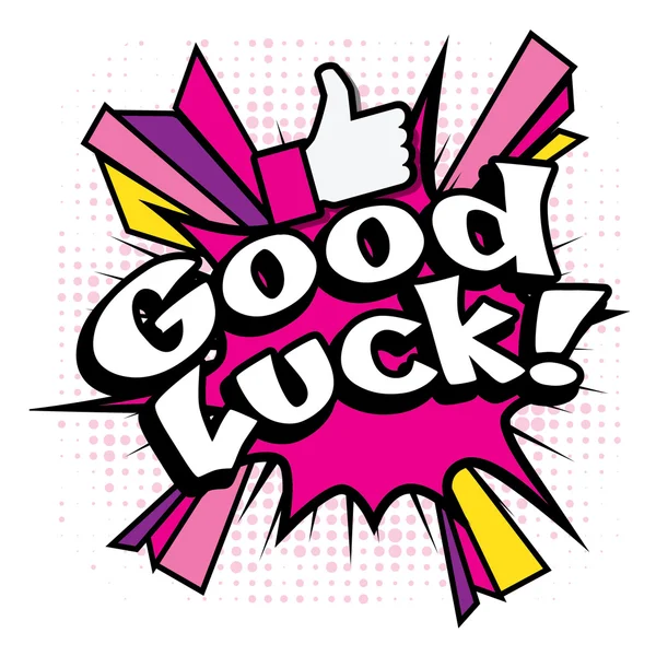 Cartoon comic text good luck — Stock Vector © vectorfirst #111797514