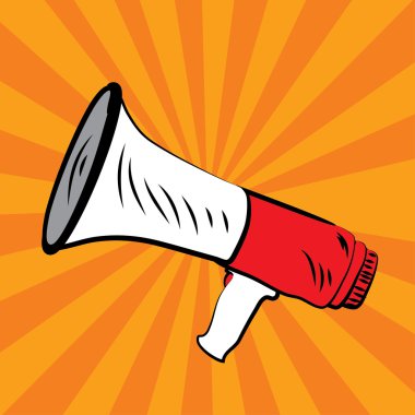 Pop art megafon tasarım.
