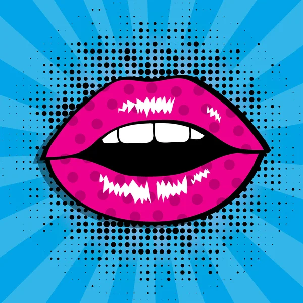 Pop art lips. — Stock Vector