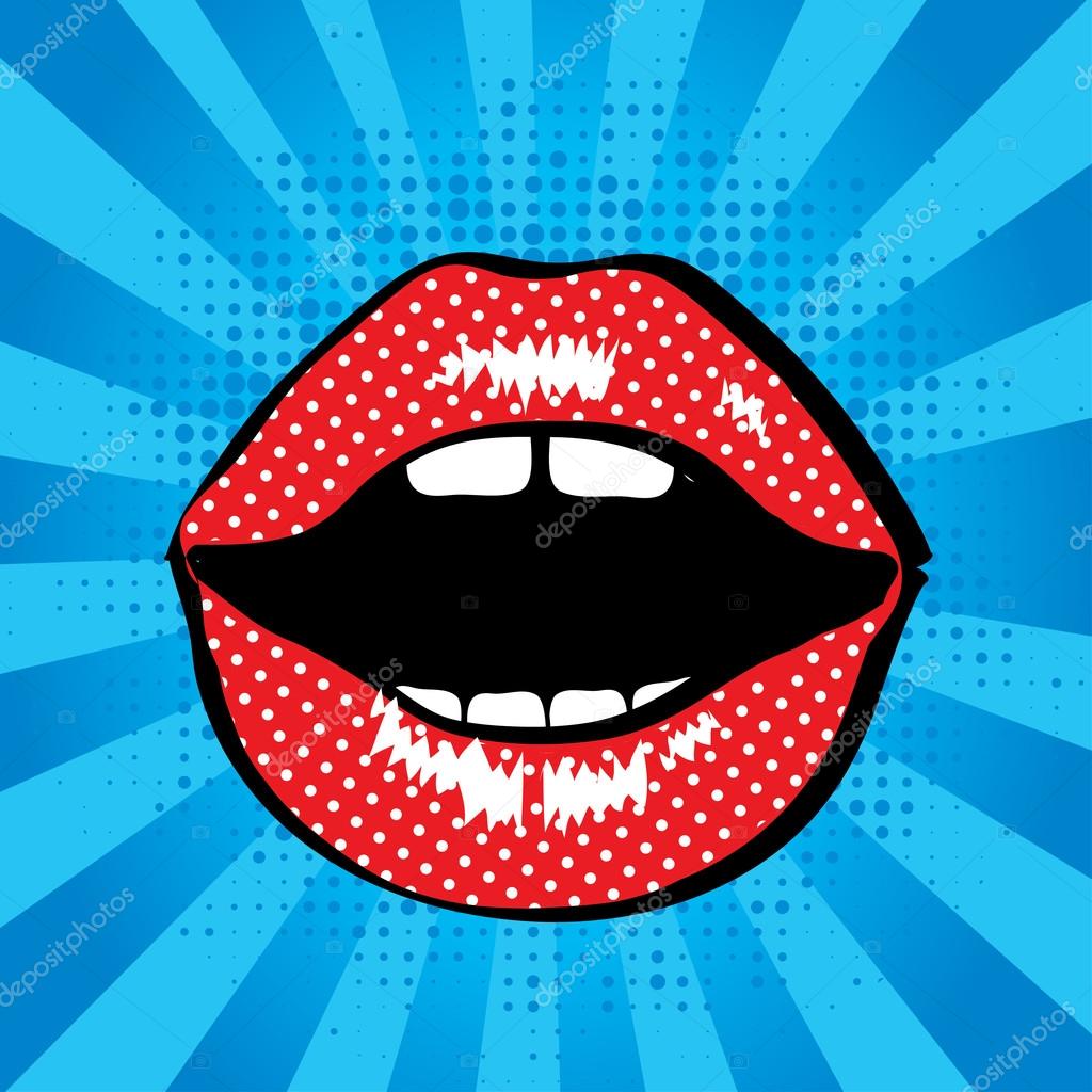 Pop art lips. Stock Vector Image by ©Gal_Amar 94378950