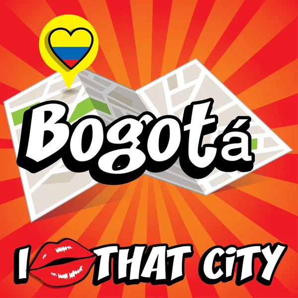 Bogotá. Adoro essa cidade. . —  Vetores de Stock