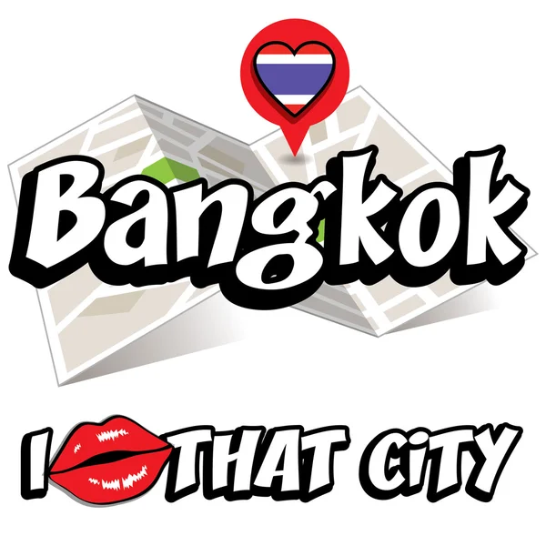 Bangkok. Kocham to miasto. — Wektor stockowy