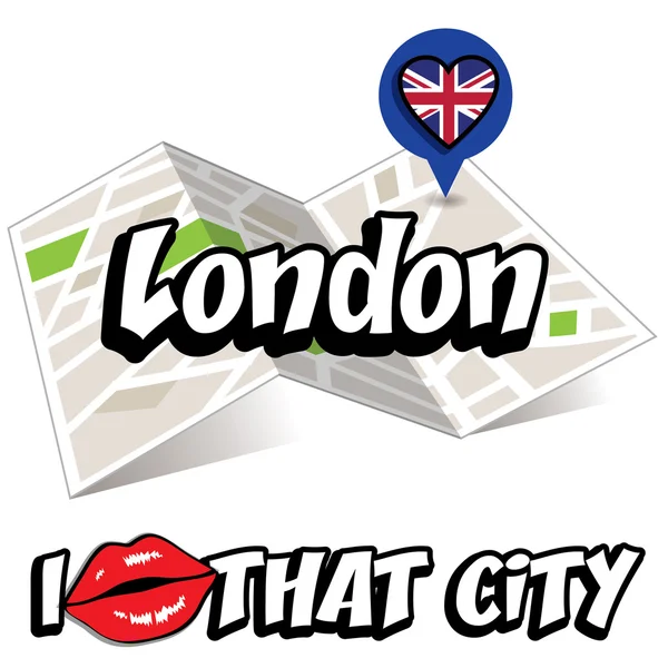 London. Szeretem, hogy a város. — Stock Vector