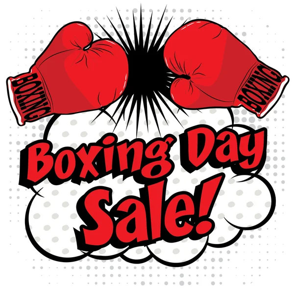 Boxing day vásárlás eladás ötlet. — Stock Vector