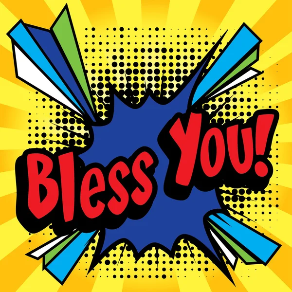 Pop Art comics - "Bless You!". — Stock Vector