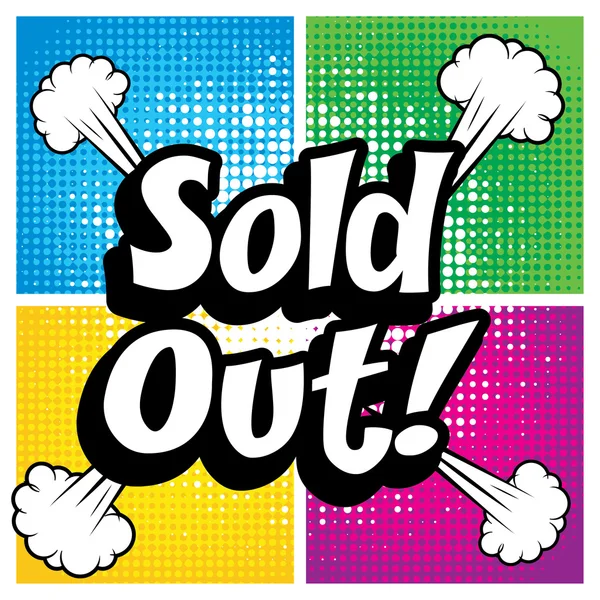 Pop Art comics - "Sold Out!". — Stock Vector