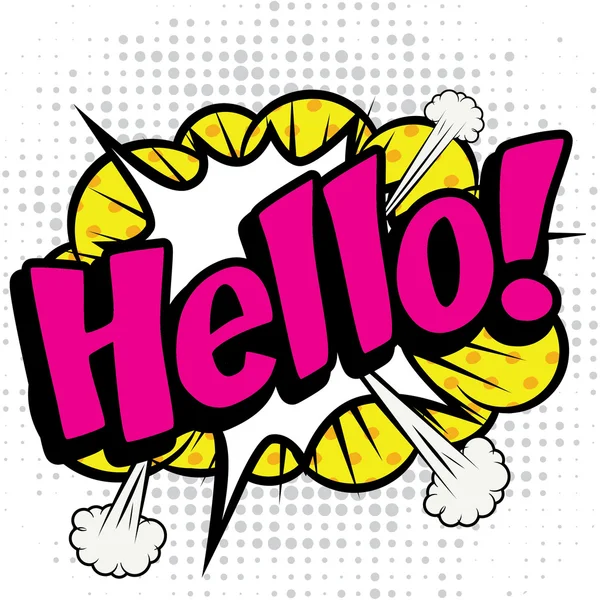 Pop Art comics icon "Hello!". — Stock Vector