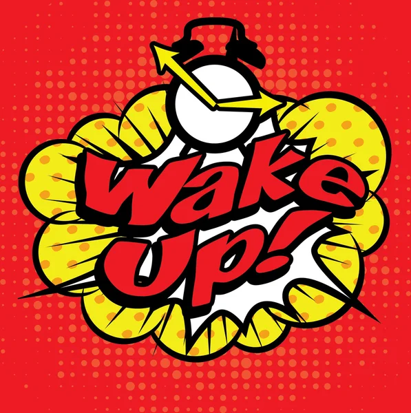 Pop Art comics - "Wake Up!". — Stockvector