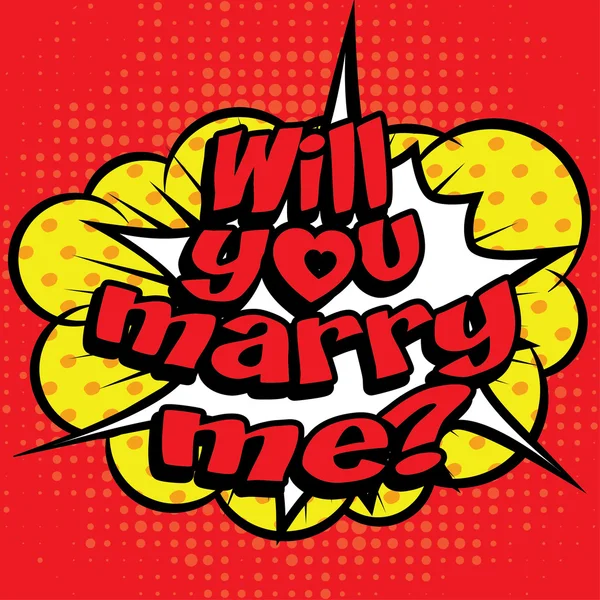 Will you marry me? — Stock Vector