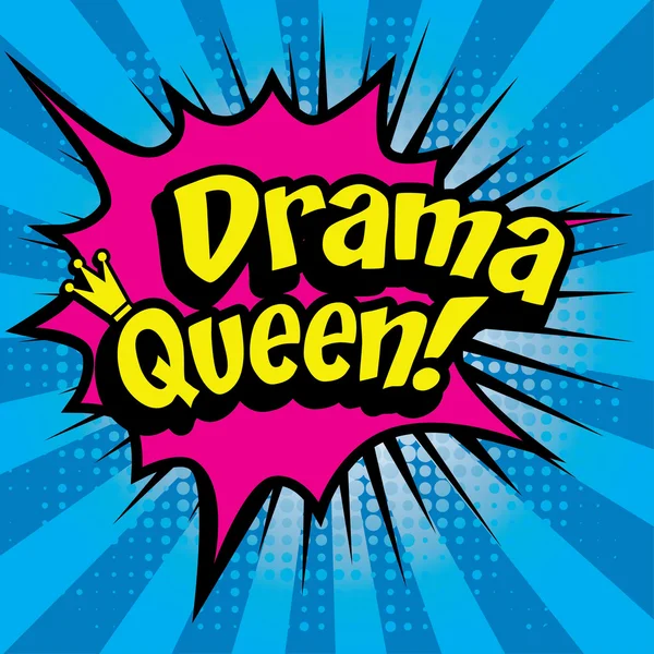 Cómics de arte pop - "Drama Queen !". — Vector de stock