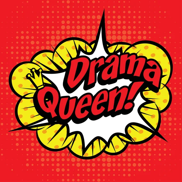 Cómics de arte pop - "Drama Queen !". — Vector de stock