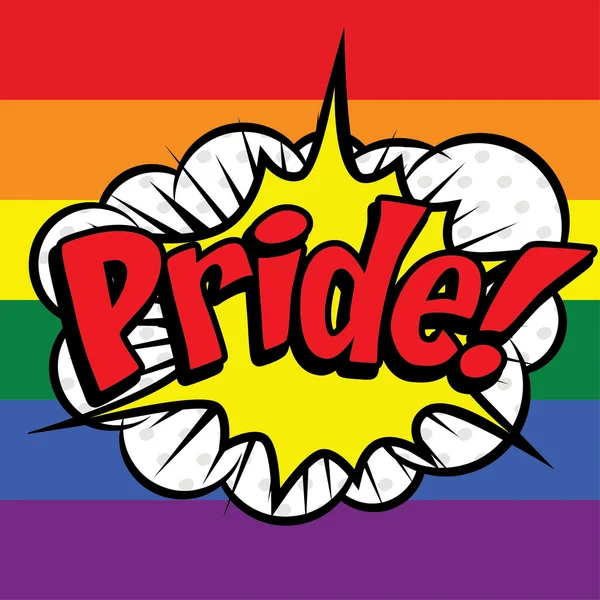 Popart strips pictogram "Pride!". — Stockvector