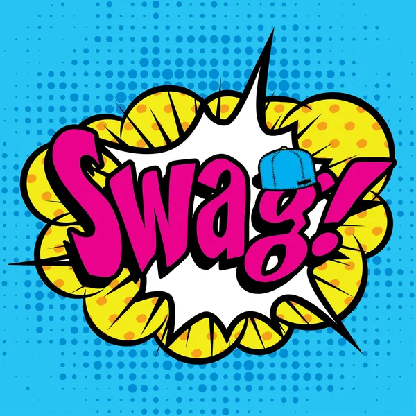 Pop Art comics icon "Swag". — Stock Vector