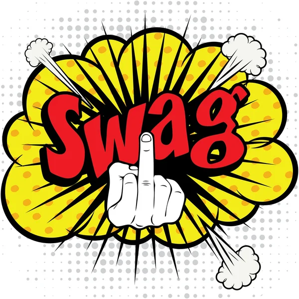 Pop Art icona fumetti "Swag ". — Vettoriale Stock