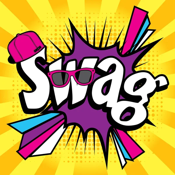 Pop Art comics icon "Swag". — Stock Vector