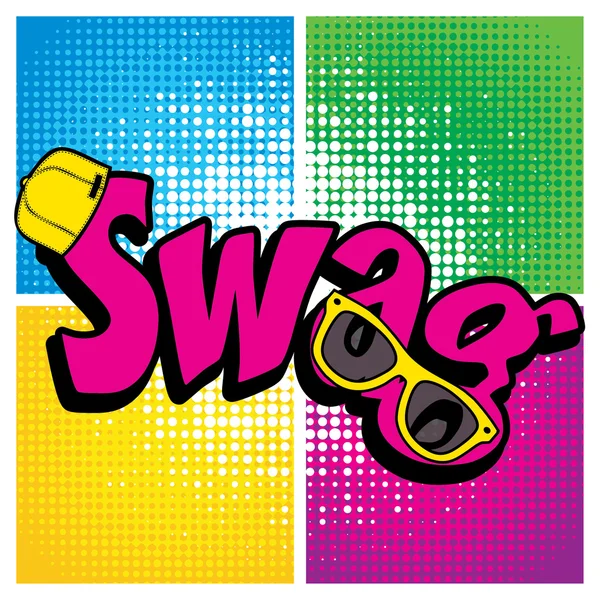 Icono de cómics de arte pop "Swag ". — Vector de stock