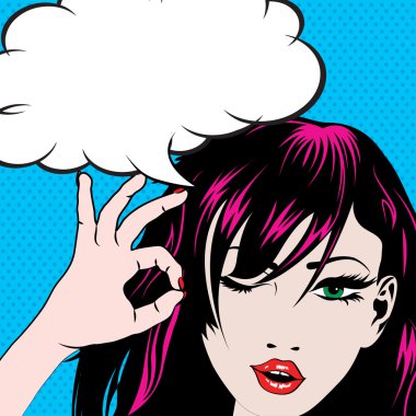 Pop Art kadın winks