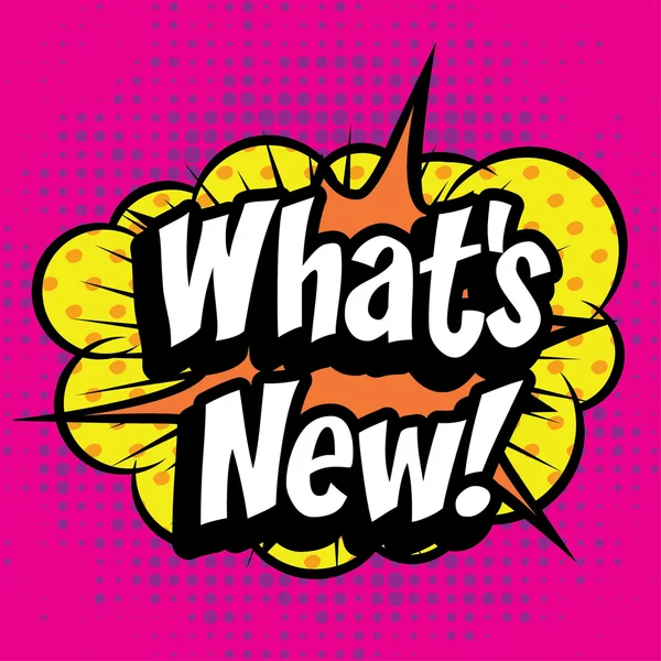 Komik Pop Art - "What 's New !". - Stok Vektor