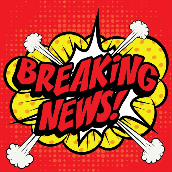 Pop Art képregény - "Breaking News!". — Stock Vector