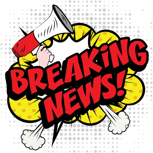 Pop Art comics - "Breaking News!". — Stockvector