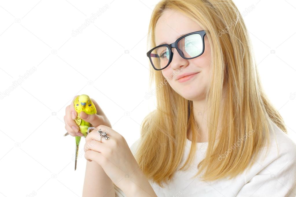 Girl and bird