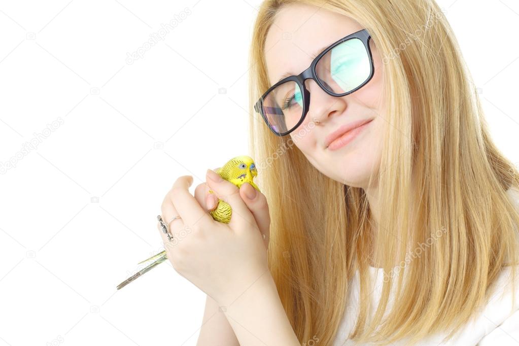 Girl and bird