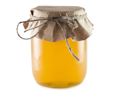 Kavanoz bal ve limon ile