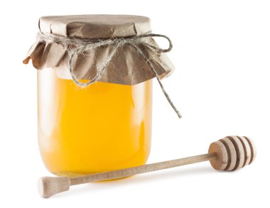 Kavanoz bal ve limon ile