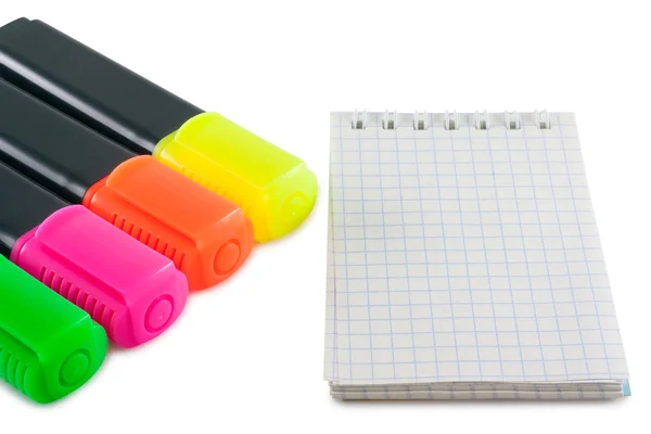 Multi-colored markers to highlight the main. — Stock Photo, Image