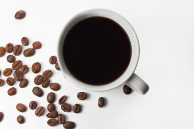 kahve çekirdekleri ile.