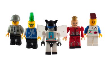 LEGO karakterleri bir beyaz