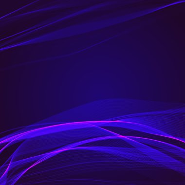 Mavi dalgalı şerit karanlık bir arka plan üzerinde