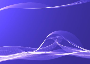 Mavi dalgalı şerit karanlık bir arka plan üzerinde