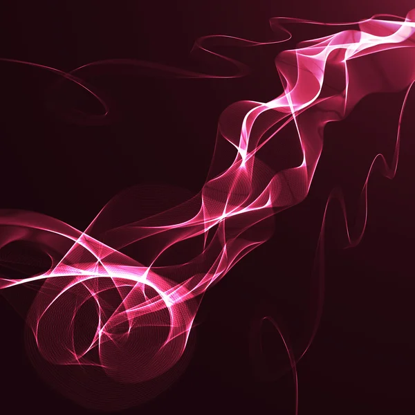 Ruban ondulé rose sur fond marron — Image vectorielle