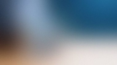 Mavi, beyaz ve kahverengi tonlarda tahıl dokusuna sahip soyut gradyan arkaplan.