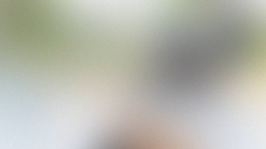 Yumuşak yeşil ve bej tonlarda bulanık ve soyut bir arkaplan, ince bir kumlu dokuya sahip..