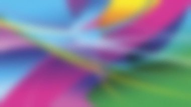 Soyut mavi, pembe, yeşil ve sarı kıvrımlı buzlu cam dokular..