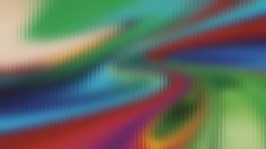 Dikey çizgili dokuya sahip soyut renkli girdaplar canlı ve akışkan bir desen oluşturur..