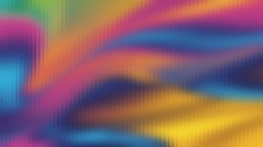 Dikey çizgili ve soyut renkli dalgalı çizgiler dinamik bir arkaplan oluşturur.