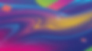 Mor, mavi, sarı ve dikey deseni olan soyut yatay renk dalgaları.